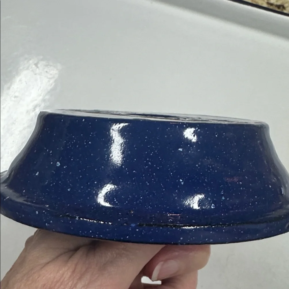 Deep Blue Heavy Ceramic Jewelry Dish